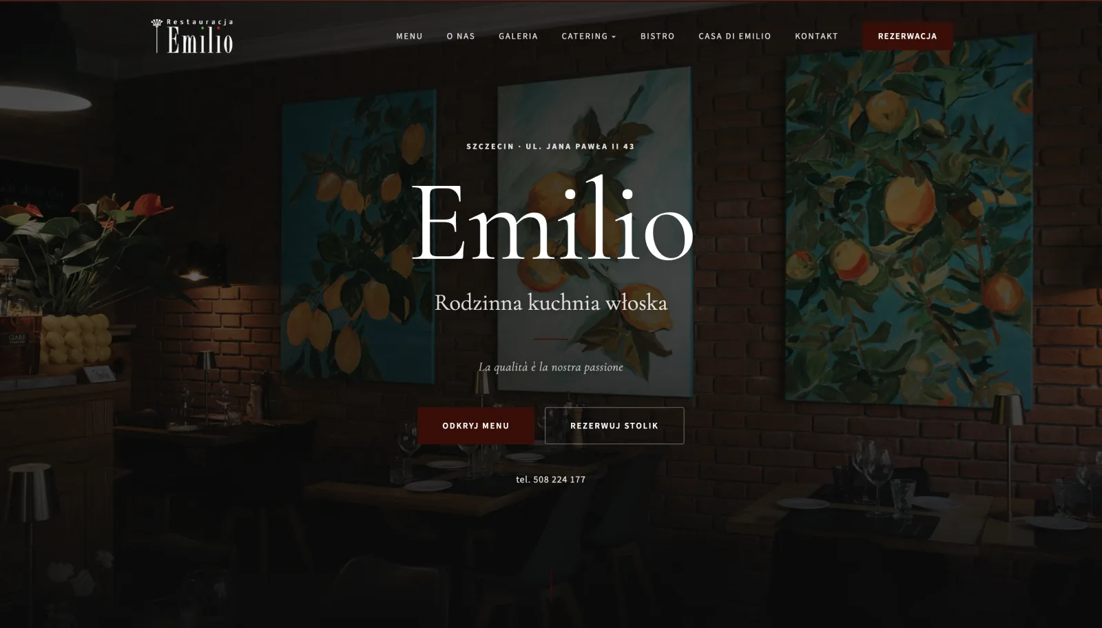 Emilio: strona restauracji