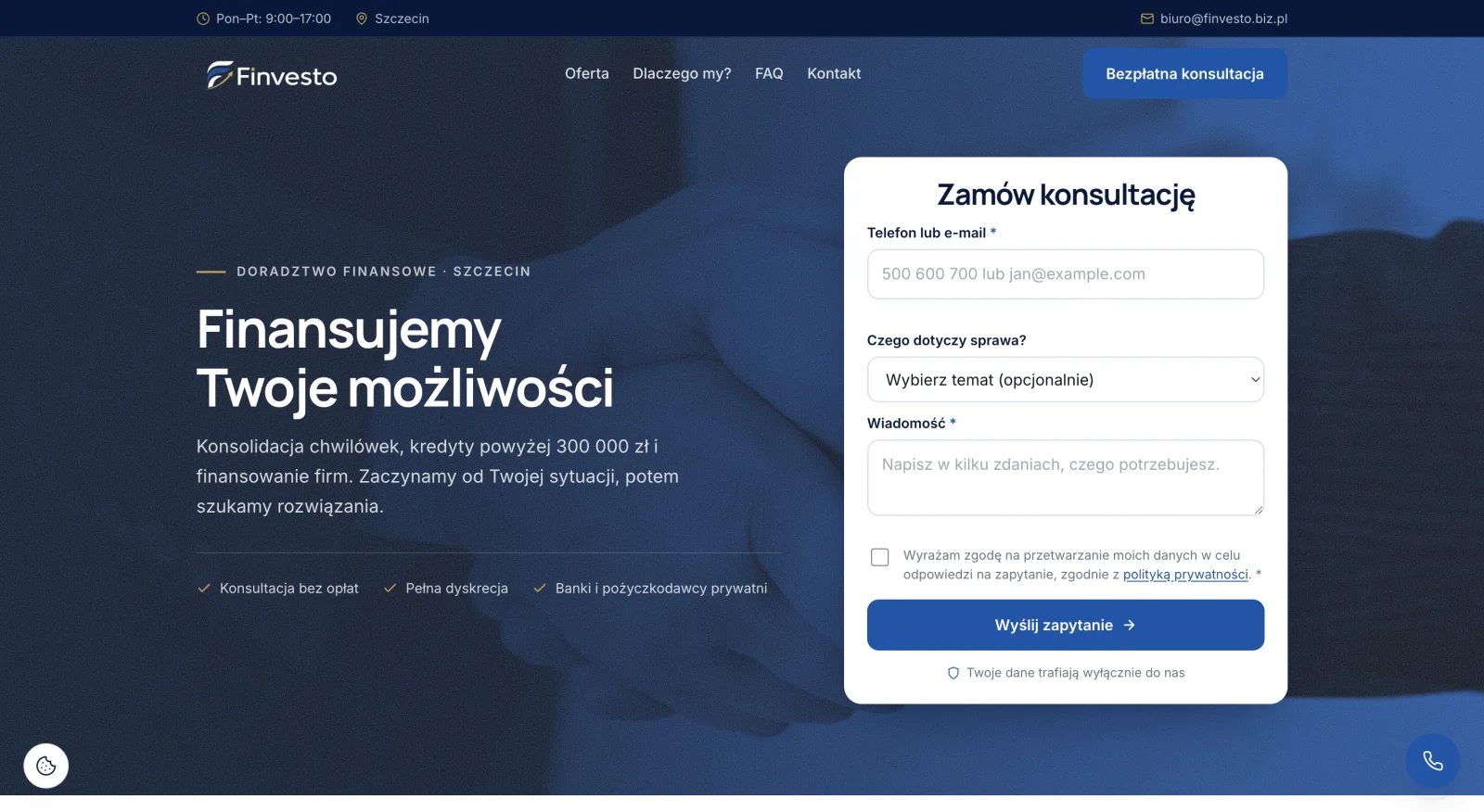 Finvesto - pośrednictwo finansowe Szczecin